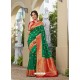 Forest Green Astonishing Party Wear Pure Banarasi Silk Wedding Sari