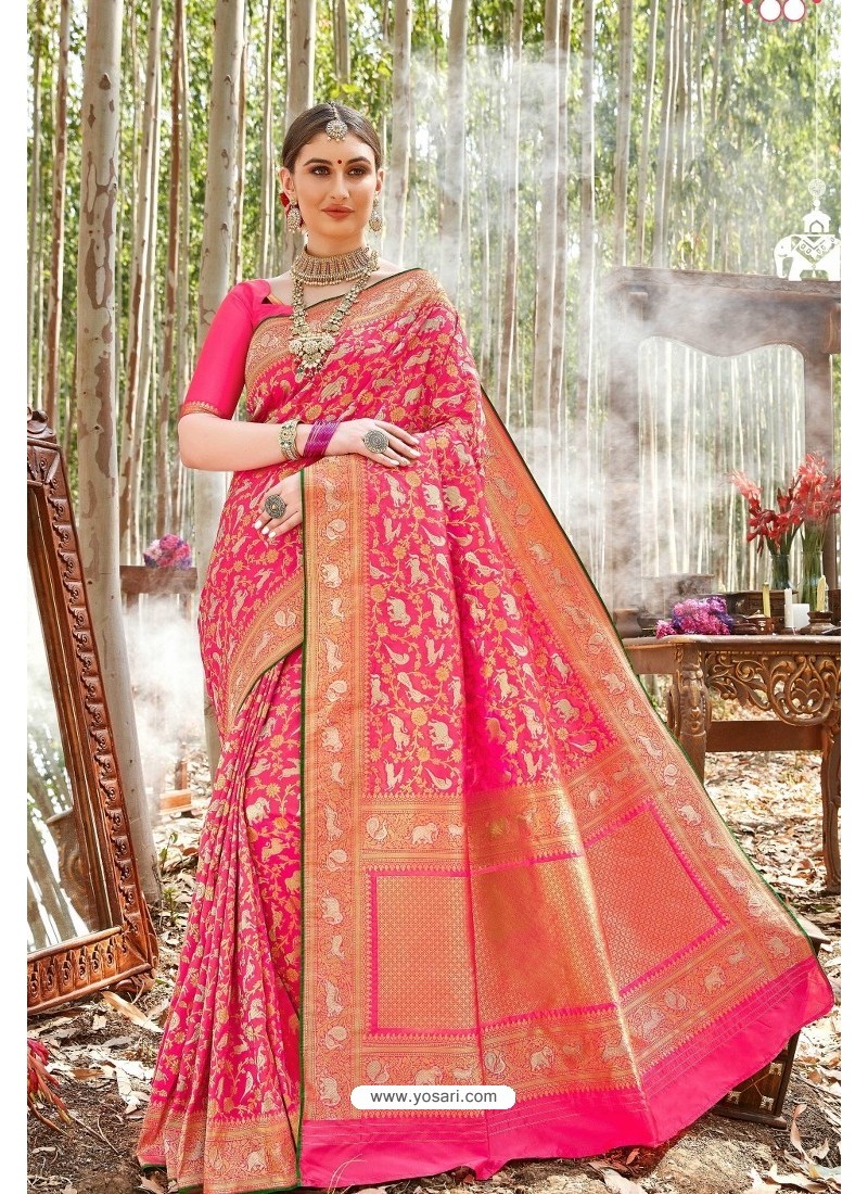 Rani Designer Classic Wear Upada Silk Wedding Sari