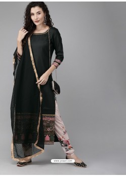 Black Stylish Readymade Party Wear Salwar Suit