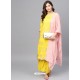 Yellow Stylish Readymade Party Wear Salwar Suit