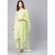 Green Stylish Readymade Party Wear Salwar Suit
