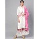 White Stylish Readymade Party Wear Salwar Suit