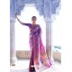 Lavender Classic Wear Designer Pure Soft Silk Sari