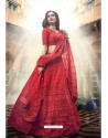 Red Ravishing Heavy Embroidered Designer Wedding Wear Lehenga Choli