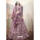 Purple Ravishing Heavy Embroidered Designer Wedding Wear Lehenga Choli