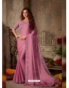 Mauve Stunning Party Wear Designer Miracle Silk Sari