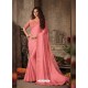 Peach Stunning Party Wear Designer Miracle Silk Sari