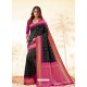 Black Latest Designer Handloom Silk Wedding Sari