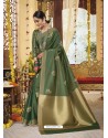 Mehendi Latest Party Wear Designer Soft Silk Sari