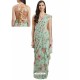 Sea Green Designer Party Wear Sari With Readymade Blouse