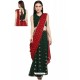 Dark Green Designer Party Wear Sari With Readymade Blouse
