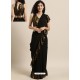 Ravishing Black Designer Party Wear Sari With Readymade Blouse