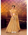Mustard Gorgeous Heavy Embroidered Designer Wedding Wear Lehenga Choli