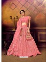 Pink Gorgeous Heavy Embroidered Designer Wedding Wear Lehenga Choli
