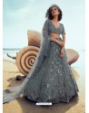 Grey Ravishing Heavy Embroidered Designer Wedding Wear Lehenga Choli
