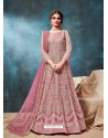 Pink Mesmeric Designer Party Wear Net Gown Style Anarkali Suit
