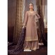 Light Brown Designer Pure Georgette Party Wear Palazzo Suit