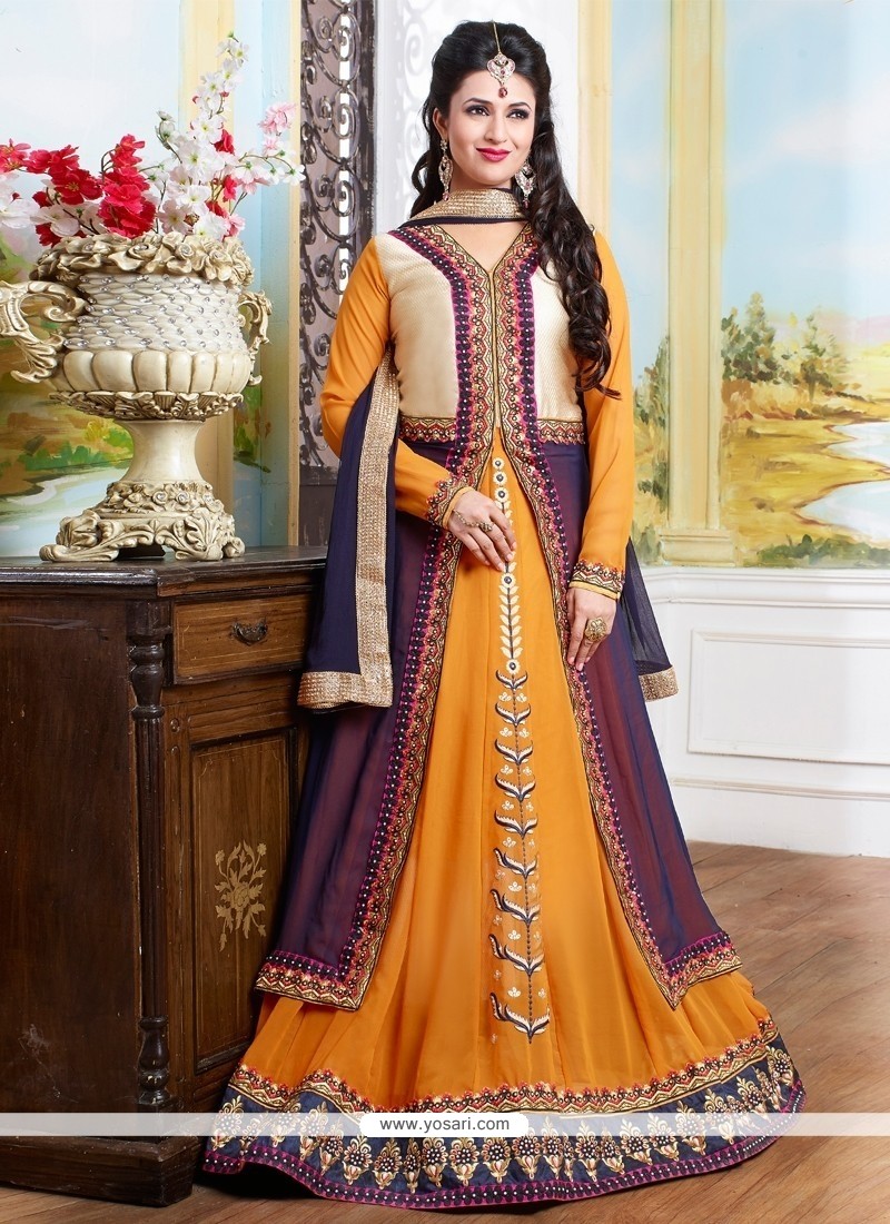 Floral Georgette Designer Floor Length Salwar Suit