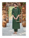 Dark Green Latest Readymade Designer Party Wear Straight Salwar Suit