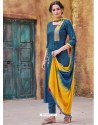 Dark Blue Latest Readymade Designer Party Wear Straight Salwar Suit