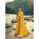Yellow Designer Party Wear Vichitra Silk Sari