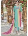 Multi Colour Fabulous Readymade Designer Party Wear Straight Salwar Suit