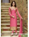 Majestic Hot Pink Brasso Designer Straight Salwar Suit