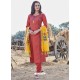 Crimson Fabulous Readymade Designer Party Wear Straight Salwar Suit