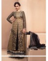 Lively Black Resham Work Anarkali Salwar Suit