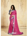 Hot Pink Glorious Designer Party Wear Sari