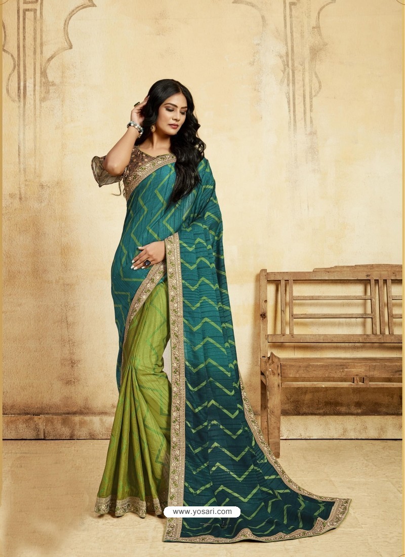 Multi Colour Glorious Designer Party Wear Sari