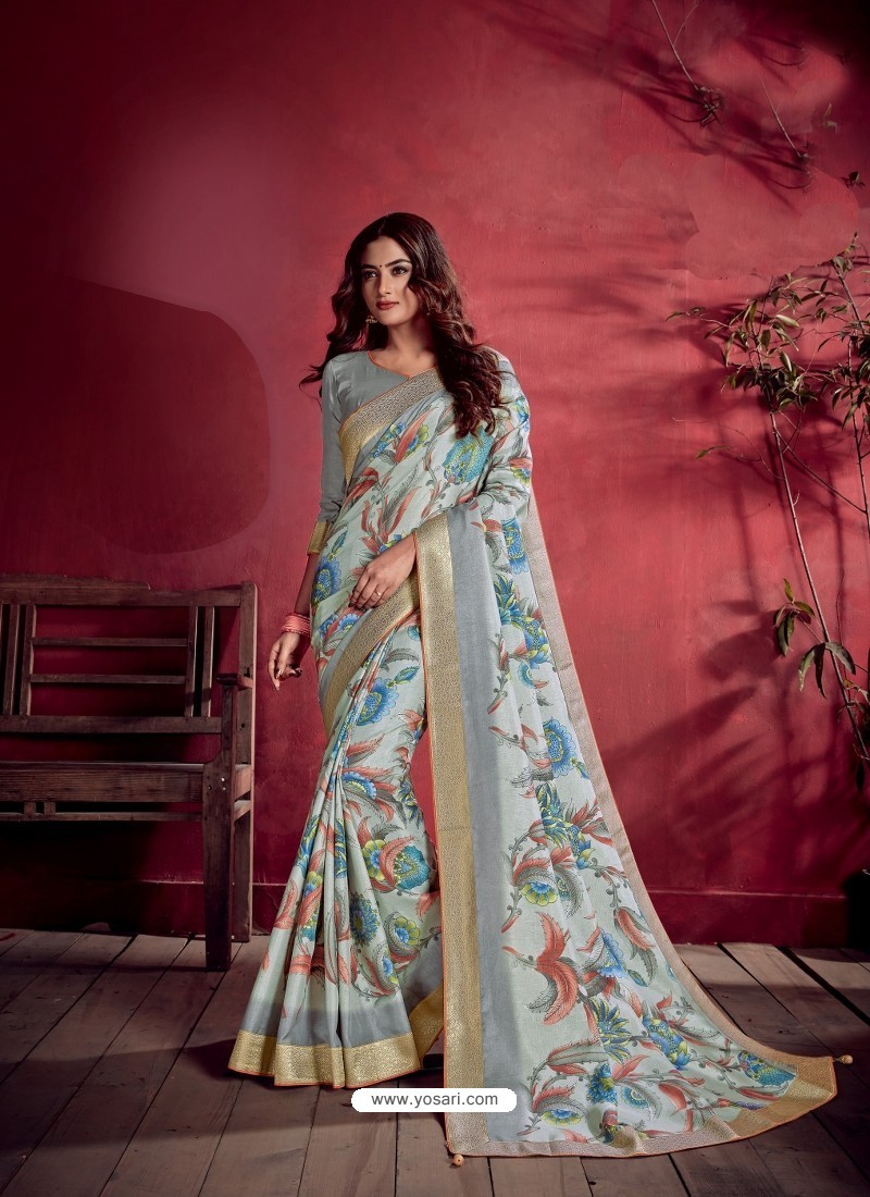 Multi Colour Ravishing Designer Party Wear Art Silk Sari
