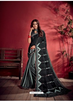 Black Ravishing Designer Party Wear Art Silk Sari