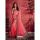 Light Red Ravishing Designer Party Wear Art Silk Sari