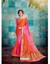 Orange Stunning Designer Party Wear Sari