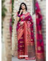 Multi Colour Weaving Designer Classic Wear Banarasi Silk Sari