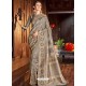 Silver Weaving Designer Traditional Wear Silk Sari
