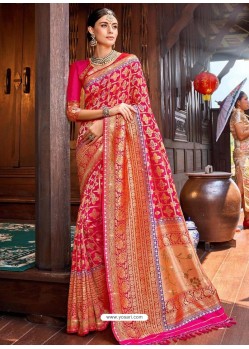 Rani Weaving Designer Traditional Wear Silk Sari