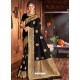 Black Weaving Designer Traditional Wear Silk Sari