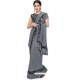 Grey Sensational Designer Party Wear Imported Lycra Sari