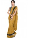 Mustard Sensational Designer Party Wear Imported Lycra Sari