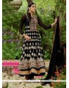 Dainty Embroidered Work Black Georgette Anarkali Salwar Suit