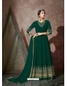 Dark Green Splendid Heavy Designer Georgette Party Wear Anarkali Suit