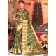 Mehendi Designer Party Wear Cotton Handloom Sari