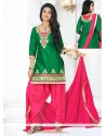 Fashionable Lace Work Designer Patila Salwar Suit