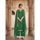Forest Green Heavy Designer Party Wear Cotton Silk Palazzo Salwar Suit