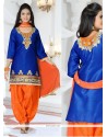 Stunning Cotton Embroidered Work Designer Patila Salwar Suit