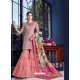 Pink Dazzling Designer Lakhnavi Embroidered Silk Salwar Suit