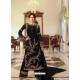 Black Heavy Designer Party Wear Georgette Palazzo Salwar Suit