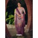 Purple Designer Wear Maslin Palazzo Salwar Suit